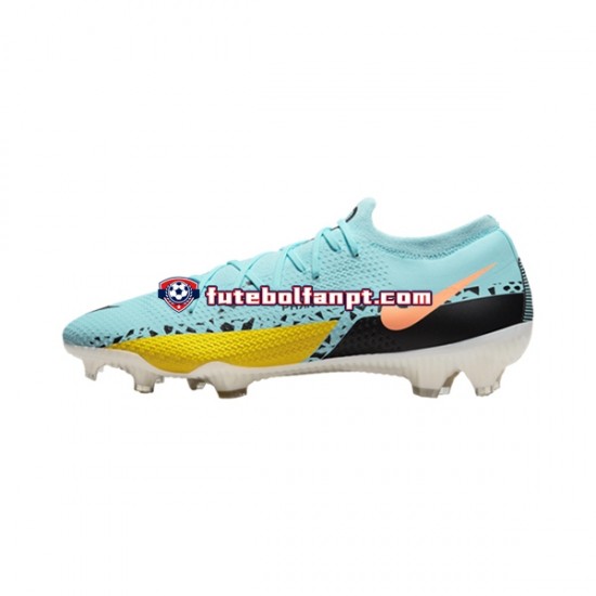 Azul Amarelo Nike Phantom GT2 Pro FG Lucent Chuteiras de futebol