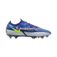 Cinza Azul Amarelo Nike Phantom GT2 Recharge Elite FG Chuteiras de futebol