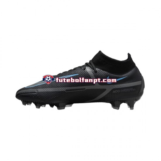 Cinza Preto Nike Phantom GT2 Renew Elite DF FG Chuteiras de futebol