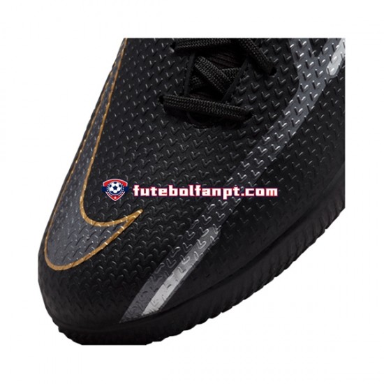 Preto Nike Phantom GT2 Shadow Academy DF IC Halle Chuteiras de futebol