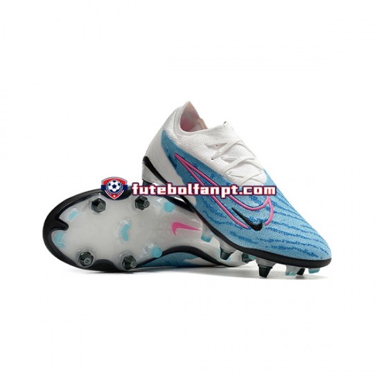 Azul Branco Nike Phantom GX Elite SG Chuteiras de futebol