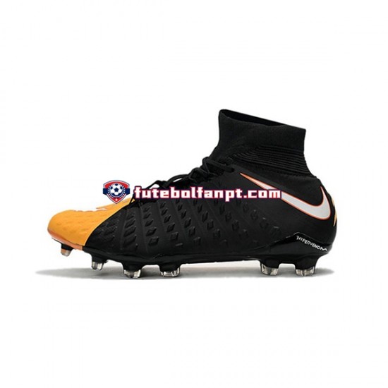 Laranja Preto Nike Phantom Hypervenom 3 Elite DF FG Chuteiras de futebol