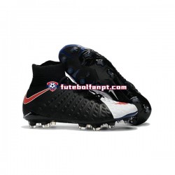 Vermelho Branco Preto Nike Phantom Hypervenom 3 Elite DF FG Chuteiras de futebol