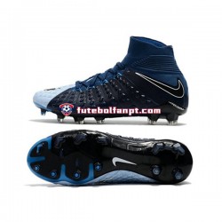 Branco Preto Nike Phantom Hypervenom 3 Elite DF FG Chuteiras de futebol