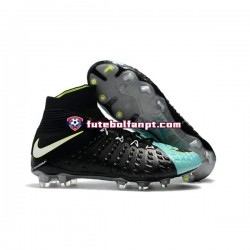 Azul Preto Nike Phantom Hypervenom 3 Elite DF FG Chuteiras de futebol