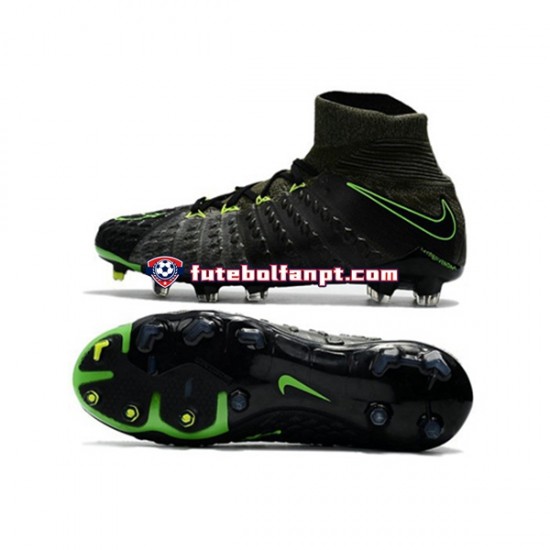 Cinza Preto Nike Phantom Hypervenom 3 Elite DF FG Chuteiras de futebol