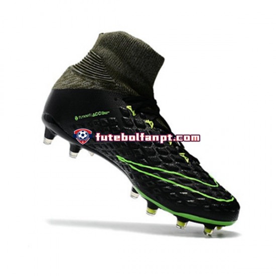 Cinza Preto Nike Phantom Hypervenom 3 Elite DF FG Chuteiras de futebol