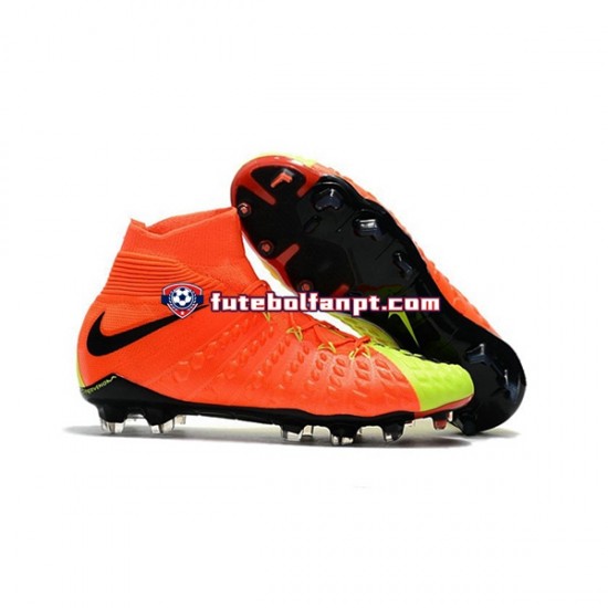 Laranja Amarelo Nike Phantom Hypervenom 3 Elite DF FG Chuteiras de futebol