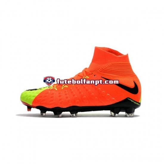 Laranja Amarelo Nike Phantom Hypervenom 3 Elite DF FG Chuteiras de futebol