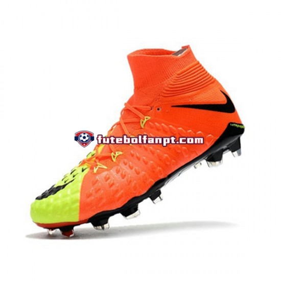 Laranja Amarelo Nike Phantom Hypervenom 3 Elite DF FG Chuteiras de futebol