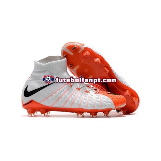 Laranja Branco Nike Phantom Hypervenom 3 Elite DF FG Chuteiras de futebol