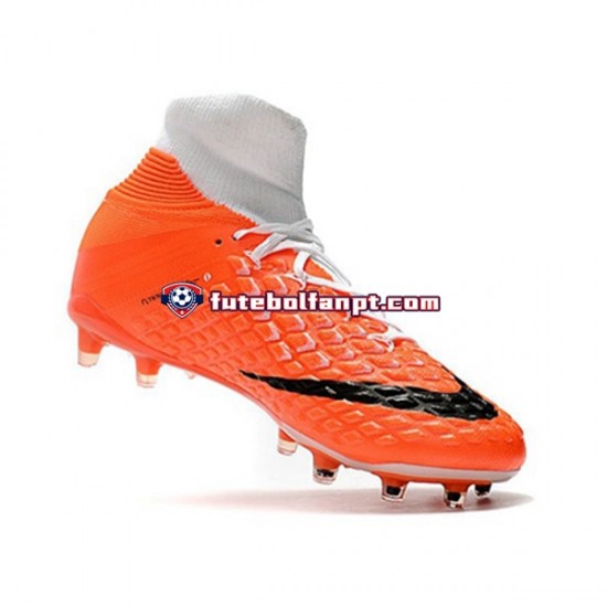 Laranja Branco Nike Phantom Hypervenom 3 Elite DF FG Chuteiras de futebol