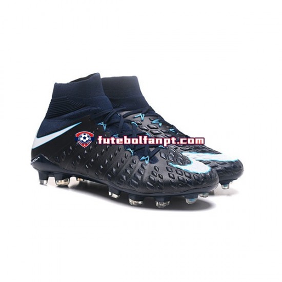 Branco Preto Nike Phantom Hypervenom III Elite DF FG Chuteiras de futebol