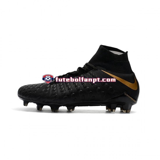 Amarelo Preto Nike Phantom Hypervenom III Elite DF FG Chuteiras de futebol