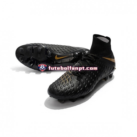 Amarelo Preto Nike Phantom Hypervenom III Elite DF FG Chuteiras de futebol