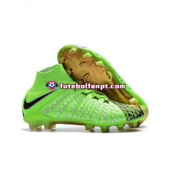 Verde Preto Nike Phantom Hypervenom III Elite DF FG Chuteiras de futebol