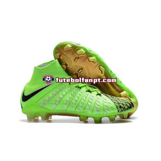 Verde Preto Nike Phantom Hypervenom III Elite DF FG Chuteiras de futebol