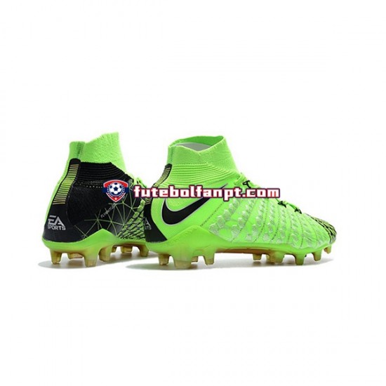 Verde Preto Nike Phantom Hypervenom III Elite DF FG Chuteiras de futebol