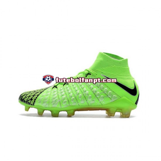 Verde Preto Nike Phantom Hypervenom III Elite DF FG Chuteiras de futebol