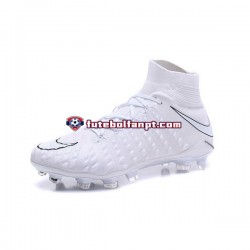 Branco Nike Phantom Hypervenom III Elite DF FG Chuteiras de futebol