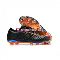 Laranja Preto Nike Phantom Ultra Venom FG color Chuteiras de futebol