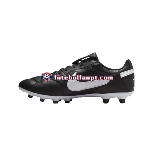 Branco Preto Nike Premier III FG Chuteiras de futebol