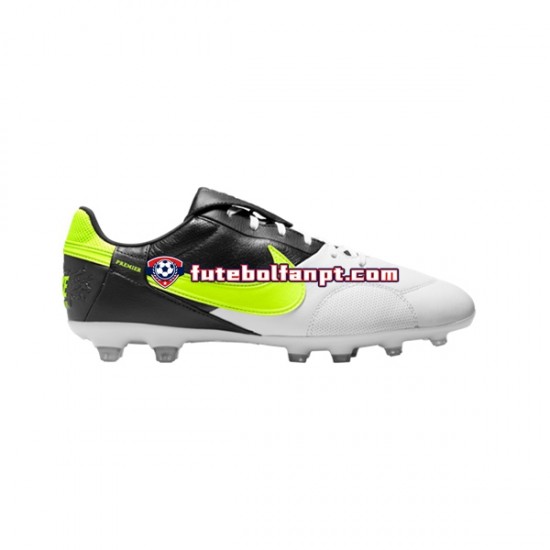 Amarelo Branco Preto Nike Premier III FG Chuteiras de futebol