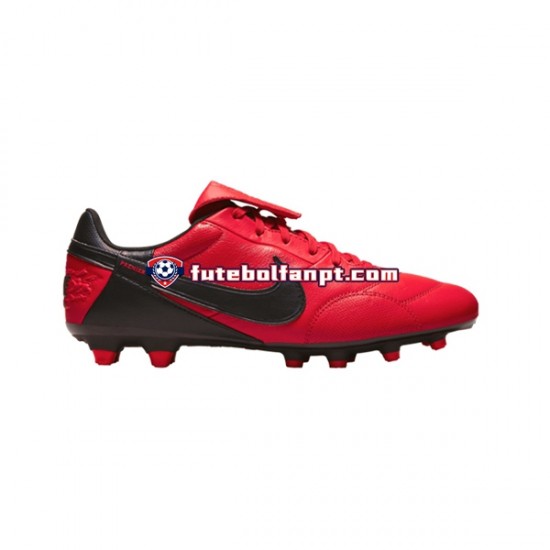 Vermelho Preto Nike Premier III FG Chuteiras de futebol