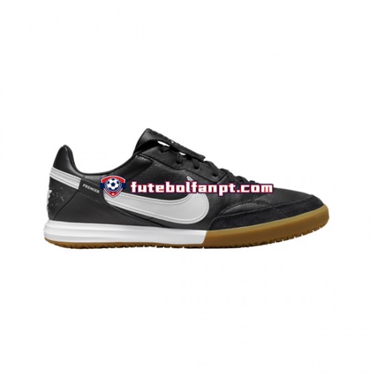 Branco Preto Nike Premier III IC Halle Chuteiras de futebol