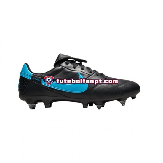 Azul Preto Nike Premier III SG Pro AC Chuteiras de futebol