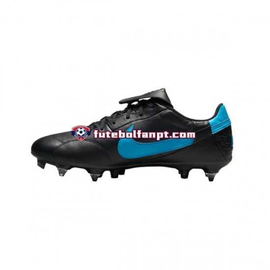 Azul Preto Nike Premier III SG Pro AC Chuteiras de futebol