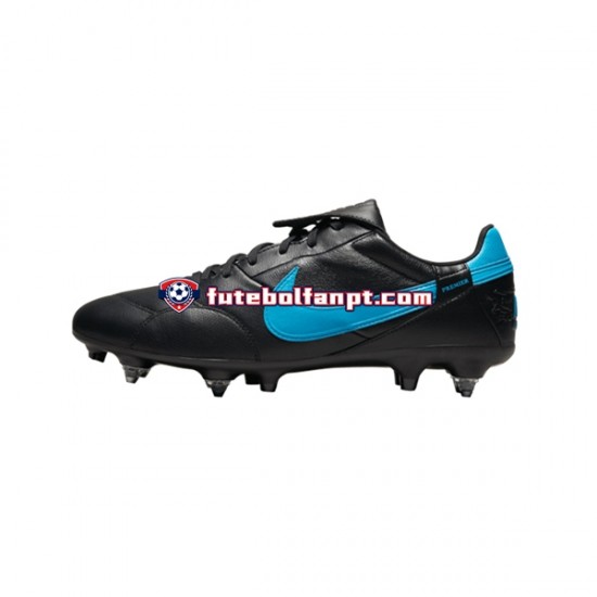 Azul Preto Nike Premier III SG Pro AC Chuteiras de futebol