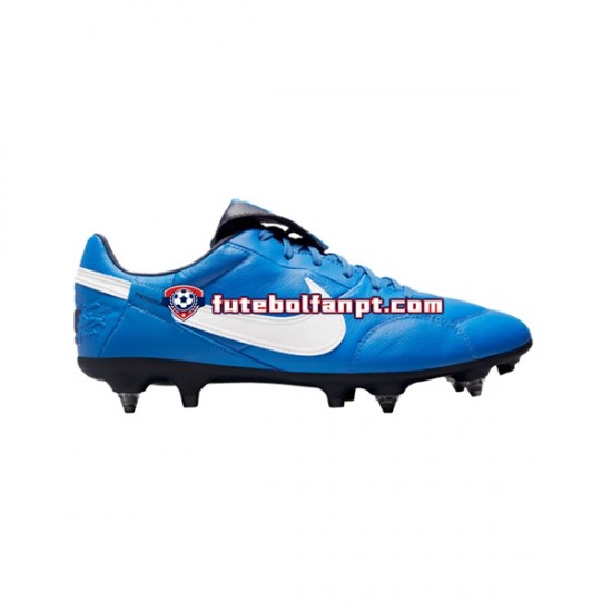 Azul Branco Nike Premier III SG Pro AC Chuteiras de futebol