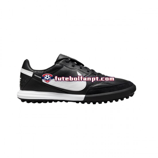 Branco Preto Nike Premier III TF Chuteiras de futebol