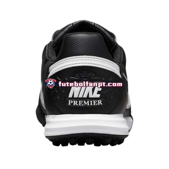 Branco Preto Nike Premier III TF Chuteiras de futebol