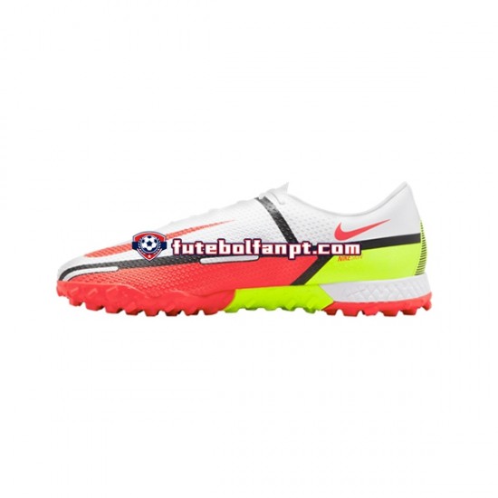 Vermelho Branco Nike React Phantom GT2 Motivation Pro TF Chuteiras de futebol