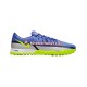 Cinza Azul Amarelo Nike React Phantom GT2 Recharge Pro TF Chuteiras de futebol