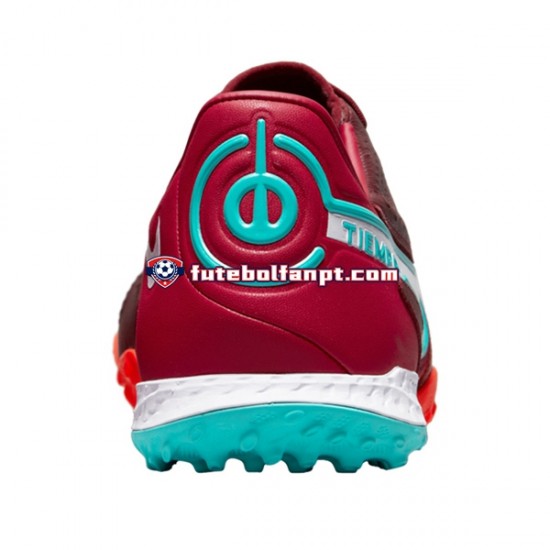 Vermelho Nike React Tiempo Legend IX Blueprint Pro TF Chuteiras de futebol