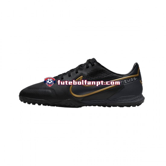 Preto Nike React Tiempo Legend IX Shadow Pro TF Chuteiras de futebol