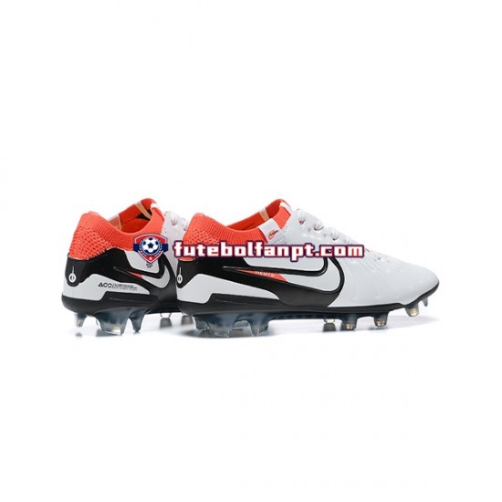 Laranja Branco Preto Nike Tiempo Legend 10 Elite FG Chuteiras de futebol