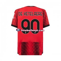 Camisola Principal AC Milan Charles De Ketelaere 90 Época 2023/2024 Manga Curta ,Homem