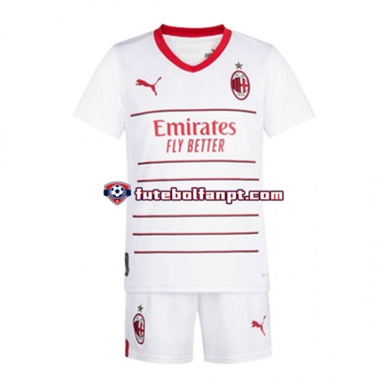 Camisola Alternativo AC Milan Época 2022/2023 Manga Curta ,Criança