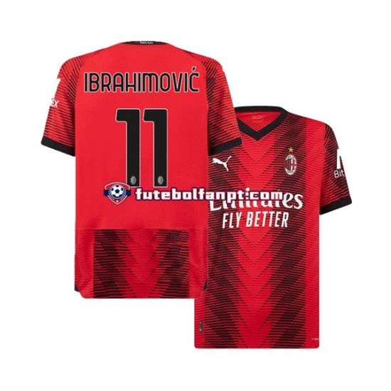 Camisola Principal AC Milan Ibrahimovic 11 Época 2023/2024 Manga Curta ,Homem