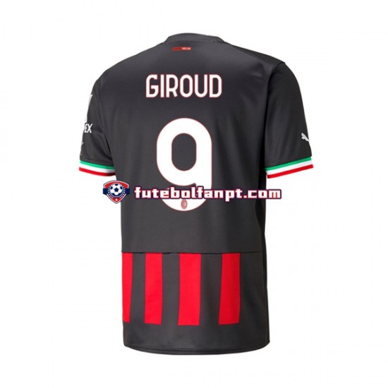 Camisola Principal AC Milan Olivier Giroud 9 Época 2022/2023 Manga Curta ,Homem