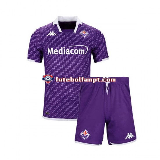 Camisola Principal ACF Fiorentina Época 2023/2024 Manga Curta ,Criança