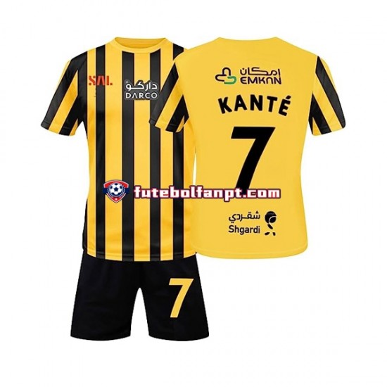 Camisola Principal Al-Ittihad Kante 7 Época 2022/2023 Manga Curta ,Criança