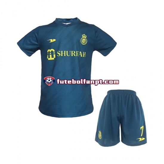 Camisola Alternativo Al-Nassr Ronaldo 7 Época 2022/2023 Manga Curta ,Criança