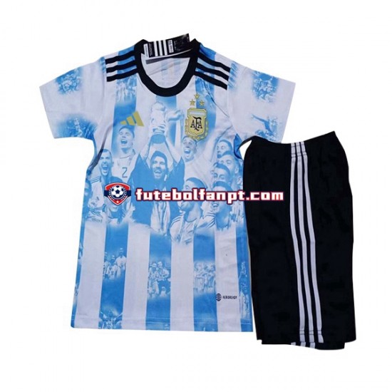 Camisola Principal Seleção Argentina All Stars 2023 Manga Curta ,Criança