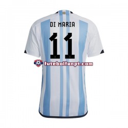 Camisola Principal Seleção Argentina Di Maria 11 World Cup 2022 Manga Curta ,Homem