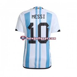 Camisola Principal Seleção Argentina Lionel Messi 10 World Cup 2022 Manga Curta ,Homem